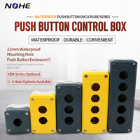 Caja de Control con Botón Pulsador Impermeable de 1, 2 o 3 Orificios, Caja de Botón de Parada de Emergencia, Caja para Botón Pulsador de 22mm