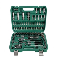 VOKEX Juego de Herramientas de Reparación Automotriz de 94 Piezas, Juego de Llaves de Trinquete, Vasos y Puntas de Destornillador, Acero al Cromo Vanadio CR-V, Estuche Rígido