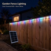 Kit de jardin solaire RVB adressable OEM 12V 5050RGB 300 LED/m IP65 5W avec télécommande, personnalisable, ensemble de 10m