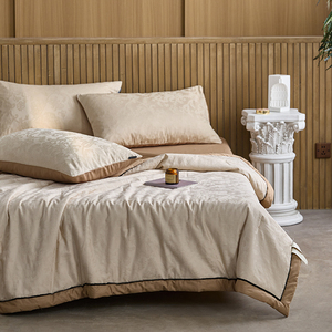 Parure de couette d'été en coton jacquard style luxe (quatre pièces) avec couette d'été en fibres de soja en relief pour climatiseur - Product Image 2