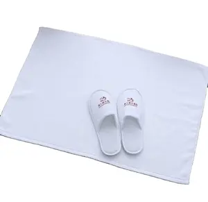The Best 100% cotton jacquard floor towel absorbent non-slip door mat foot towel for bathroom