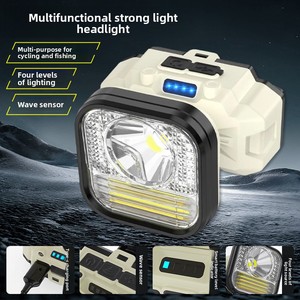Nouvelle lampe frontale LED à <span class=keywords><strong>induction</strong></span>, étanche, <span class=keywords><strong>batterie</strong></span> au lithium longue durée, multi-usages, pour le camping, le cyclisme, 50-100 m - Product Image 2