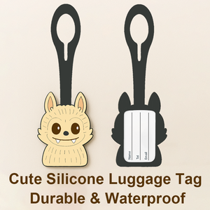 New Design Custom Cute Silicone Luggage Tag for Kids Backpack <b>Suitcase</b> Durable Identification Tag Waterproof OEM Logo Available - Product Image 3