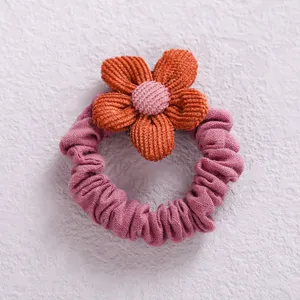 Nettes Pferdeschwanz-Haarband, Blumen haar kreis gewebtes Haar elastisch geeignet für Mädchen, Damen, Kinder, Jugendliche und Babys