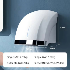 Sèche-mains <span class=keywords><strong>électrique</strong></span> mural automatique à capteur HLK, écologique et à chauffage rapide, pour usage commercial, hôtelier et domestique - Product Image 2