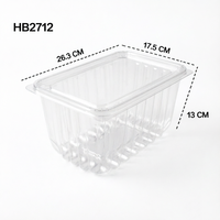 Op maat gemaakte, veilige, recyclebare, transparante PET-plastic dozen voor koekjes, fruit, salade en groenten, met deksels.