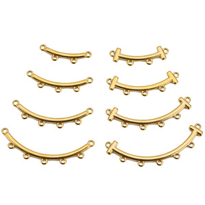 Conector de acero inoxidable estilo bohemio con múltiples orificios para joyería DIY, ideal para collares, pulseras y accesorios de borlas. - Product Image 5