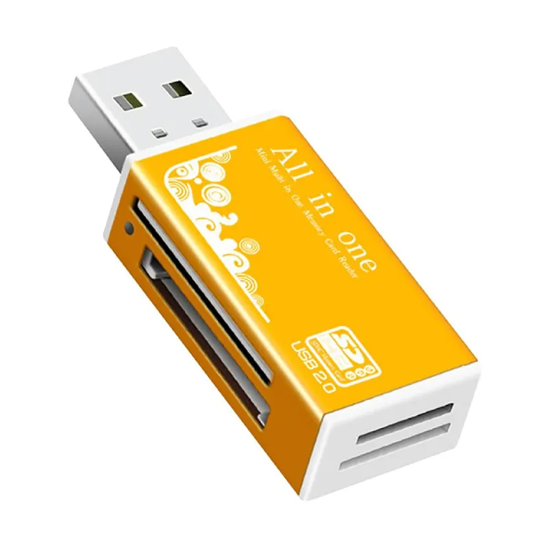 Ceamere CR42 All In One USB 2.0 Micro TF SD MS MMC Flash Memory Card Reader Aluminum Alloy Smart Card Reader