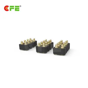 SMT Type Double Row Battery Spring Loaded Pin Contact 8 Pin Pogo Pin Spring Electrical Contacts For Handheld Devices