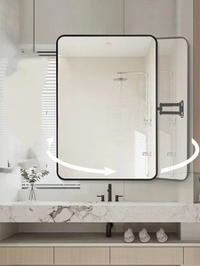 <span class=keywords><strong>Espejo</strong></span> de baño de esquina <span class=keywords><strong>giratorio</strong></span>, colgante de pared, mesa de lavado de inodoro retráctil, <span class=keywords><strong>espejo</strong></span> Feng Shui - Product Image 5