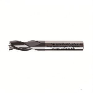 Ttake Standard Ta1404 Solid Carbide End Mill 3 Flutes Nano TiAln Coated 30 Degree Helix Short Slot <b>Milling</b> <b>Cutter</b> Metal - Product Image 2