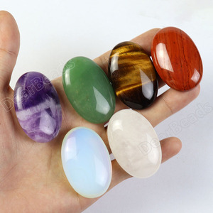 Đá Cọ Tự Nhiên Rẻ Nhất Đá Bỏ Túi Hình Bầu Dục, Thạch Anh Tím Thủ Công Mịn Chữa Bệnh Pha Lê 4Cm 3Cm - Product Image 2