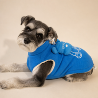 Gilet pour chien en velours côtelé sans manches, motif ours 3D, prêt pour la laisse, pour petits chiens, vêtements chauds d'hiver pour animaux de compagnie, Schnauzer, Bichon