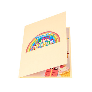 Personalisierte Geburtstagstorten-Karte Pop-up 3D-Grußkarten mit Umschlag Einladung Handgefertigte Faltbare Postkarte für Freunde - Product Image 5
