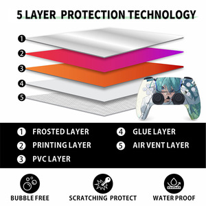 Vinilo adhesivo para consola PS5 con diseño de chica anime para jugadores de videojuegos - Product Image 5