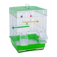 Ventes en gros de cages à oiseaux en acier inoxydable solide et respirant pour l'élevage de perroquets et de pigeons, avec plateau en plastique, toutes saisons