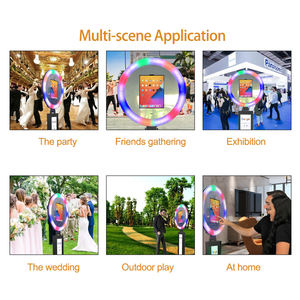 Aro de Luz LED para Eventos Sociales, Soporte de <span class=keywords><strong>Piso</strong></span> Portátil, Cabina de Fotos, Kiosco para Selfies, Cabinas Fotográficas - Product Image 5