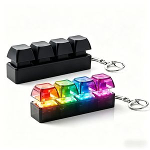 Porte-clés anti-stress à 4 touches LED, clavier fidget clicker, jouet de décompression pour étudiants, cadeau pour soulager l'anxiété - Vente en gros - Product Image 6