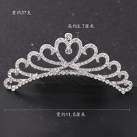 Haute qualité luxe métal couronne bandeau cristal princesse enfants diadème avec peigne pour mariages bals doux bébé anniversaire accessoire