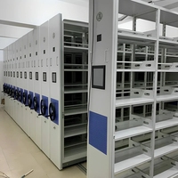 Armoire de classement mobile intelligente en acier, grande capacité, avec contrôle d'accès, verrouillable, assemblée, pour bibliothèque, sous-sol, hôpital, école, banque, entrepôt
