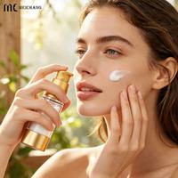 Flacon pompe sans air pour emballage de soins de la peau, impression par transfert d'eau, 15 ml, 25 ml, 30 ml, 40 ml, 50 ml