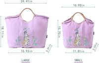 DICHOS Sac d'épicerie réutilisable en nylon polyester imperméable pliable Produit écologique