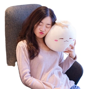 Lindo cojín de peluche para sofá, almohada para decoración del hogar, juguete de peluche con forma de panecillo de arroz al vapor, con cara divertida, suave, con forma de dumplings de sopa, regalo para máquina de garras - Product Image 4