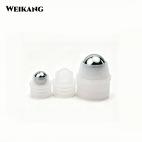 Flacon roll-on en plastique ondulé rechargeable de haute qualité pour crème contour des yeux et huiles essentielles, avec bille roulante et logo personnalisé