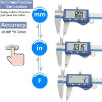 STEELTREKS Hardware Other Hand Tools Stainless Steel 0-150mm 6 Inch Digital Vernier Caliper Electronic Rulers for Measuring Tool