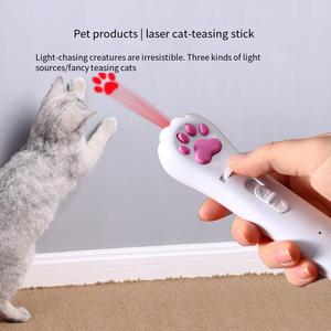 USB Có Thể Sạc Lại Thân Thiện Với Môi Nhựa Tương Tác Mô Hình Phim Hoạt Hình Chiếu Hồng Ngoại Paw In Laser Cat Stick - Product Image 5