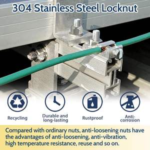 Нержавеющая сталь нейлоновая вставка стопорные гайки 304 (A2-70) Стандартная дюймовая резьба Nylock болты - Product Image 6