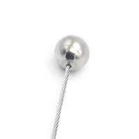 Kit de suspension pour pot de plante en câble d'acier inoxydable recouvert de vinyle avec embout sphérique pour jardin et serre