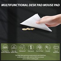 Bantalan Pelindung Alas Meja Kulit PU Besar, Bantalan Mouse Besar, Alas Meja, Bantalan Keyboard Komputer