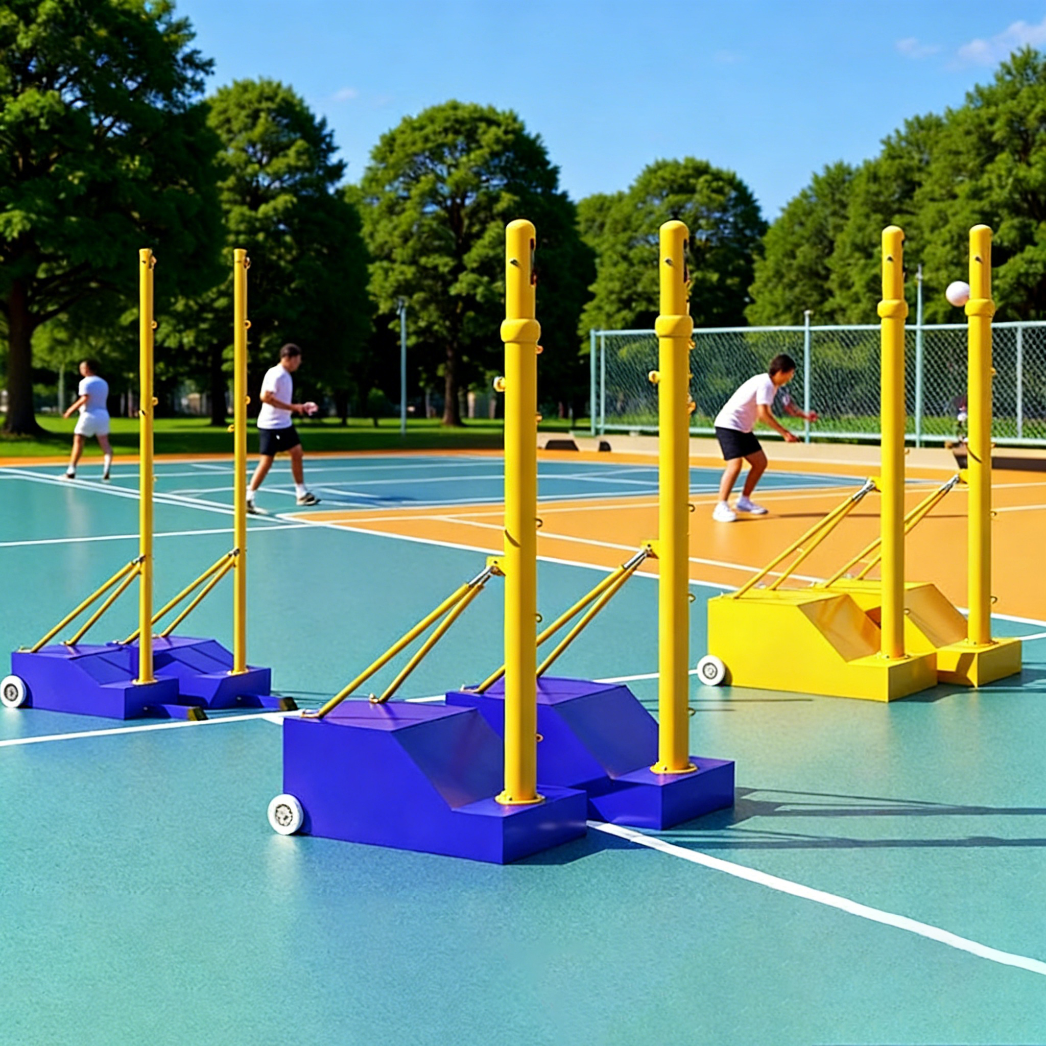 Portable Volleyball Stand, Mobile Volleyball Stand Indoor And Outdoor Competition Standard ABS Badminton Pole