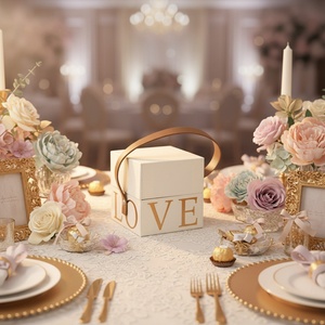 Luxury <b>Small</b> Wedding Favors <b>Gift</b> Boxes with Handle Eco Paper Cardboard <b>Gift</b> <b>Box</b> for Engagement Wedding Ceremony - Product Image 1