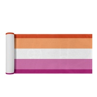 Chemin de table en polyester à motif personnalisé arc-en-ciel gay avec impression lesbienne, pour événements spéciaux et aménagement de fêtes à domicile