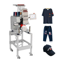 Smartstich 12 9 6 jarum 1 kepala muring-hat-embroider-mesin satu kepala mesin bordir terkomputerisasi Tiongkok Motor Servo AC