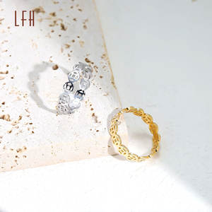 卸売コインパーソナリティリング18金本物のゴールド幸運のお守りリングコインリングサウジゴールドジュエリー質入れ可能18金オロ18金オリジナル - Product Image 5