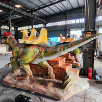 Kapalı Oyun Alanları İçin Dilophosaurus Animatronik Modeli, Satılık İnteraktif Robot Dinozor Binme Oyuncağı