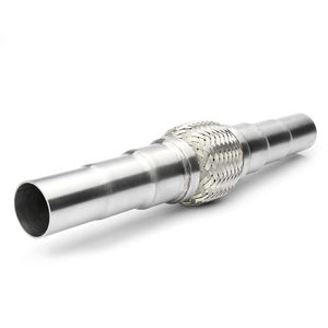 Precio de fábrica Tubo de escape flexible universal de acero inoxidable con soldadura de pezón Piezas de escape de automóvil Embalaje de bolsa - Product Image 4