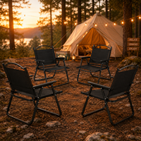 Chaise de camping pliable sur mesure OEM, chaise portable d'extérieur, cadre en alliage d'aluminium avec siège en tissu