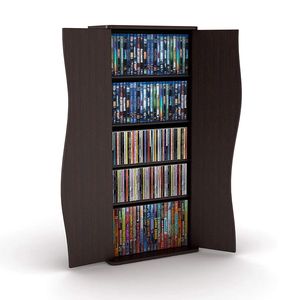 Livre Armoire De Rangement Élégant Multimédia Armoire De Rangement Tient 198 <span class=keywords><strong>Cd</strong></span> 88 <span class=keywords><strong>Dvd</strong></span> ou 108 Blu-ray 4 Réglable <span class=keywords><strong>et</strong></span> 2 Tablettes Fixes - Product Image 6