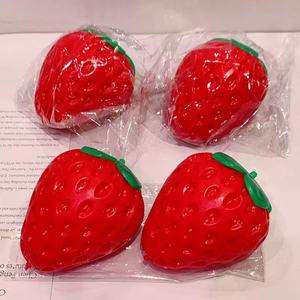 Cute Strawberry Shape Mini Squishy <b>Ball</b> Soft TPR Squeeze Toy <b>Stress</b> Relief Anti-Anxiety Decompression Fidget Toy Kawaii - Product Image 5