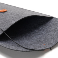 Housse d'ordinateur portable en feutre personnalisable pour le bureau, l'école, imperméable, antichoc, organiseur de documents