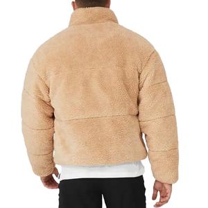 Vestes d'hiver personnalisées, chaudes, entièrement zippées, pour hommes, en polaire lourd, fermeture éclair, veste de travail, coupe ample, veste d'hiver pour hommes - Product Image 4