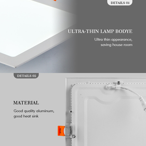 Precio de fábrica competitivo redondo cuadrado empotrado montado en la superficie 18W PANEL - Product Image 3