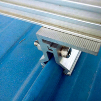 Support de montage photovoltaïque en alliage d'aluminium industriel pour tuiles de toit en acier coloré trapézoïdal, pince de fixation angulaire, crochet de toit, charge de vent 60 m/s