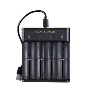 18650 Battery Smart Charger LCD Display Battery Charger Touch Control for 10440/14500/14650/16340/17500/18350/18500/18650/18700