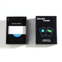 ÉCHANTILLON GRATUIT, impression personnalisée, jeu de cartes de couple en couleur noire avec instructions et boîte-cadeau