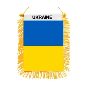 Ukraine flag Polyester pennant football club pennant Mini Custom pennant flag